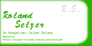 roland selzer business card